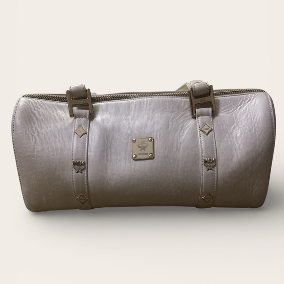 MCM Papillon barrel bag (white) - Picture 1 of 8